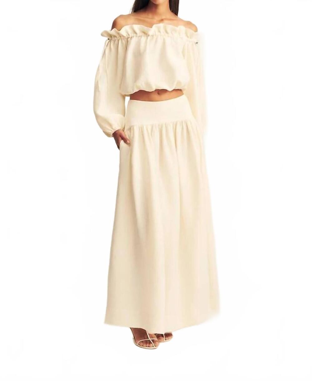 NEW SHONA JOY jasper gathered maxi skirt in resin